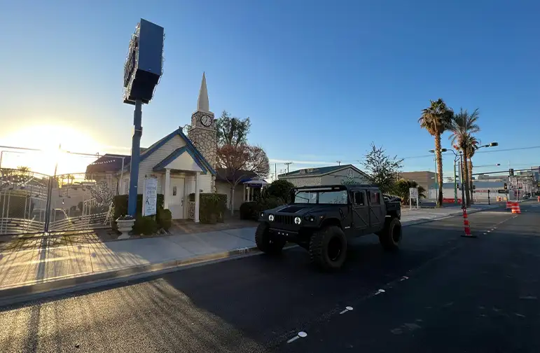 Las Vegas Chapel Row Hummer