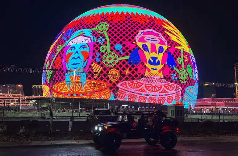 Las Vegas Sphere Military Hummer