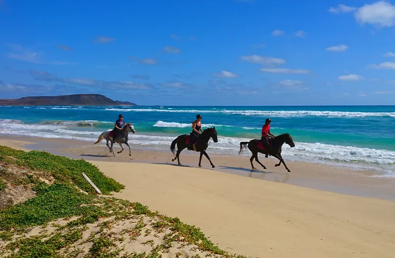 Horseback Riding Kite Beach Sal Island