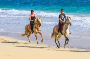 Horseback Riding on the Shore of Kite Beach, Sal Island, Cape Verde