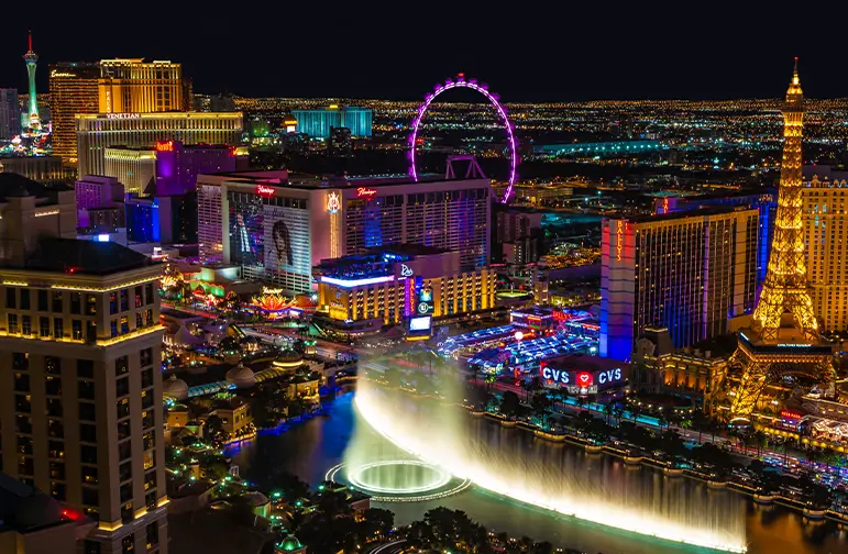 Las Vegas Nevada aerial view