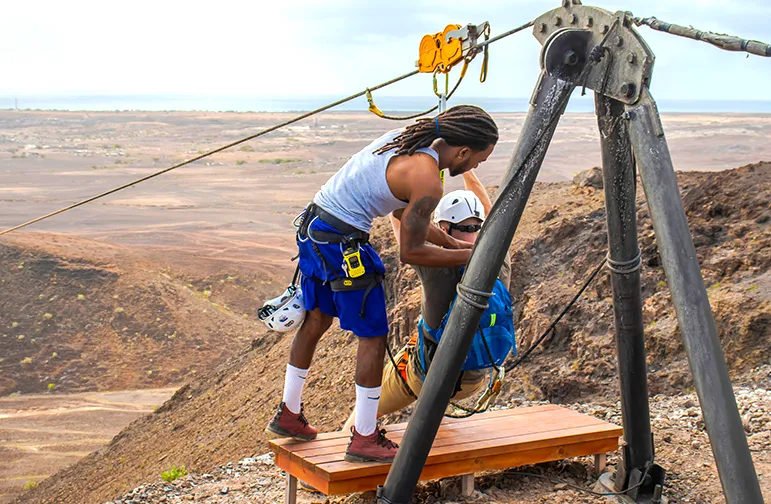 Zipline in Cabo Verde, Sal Island
