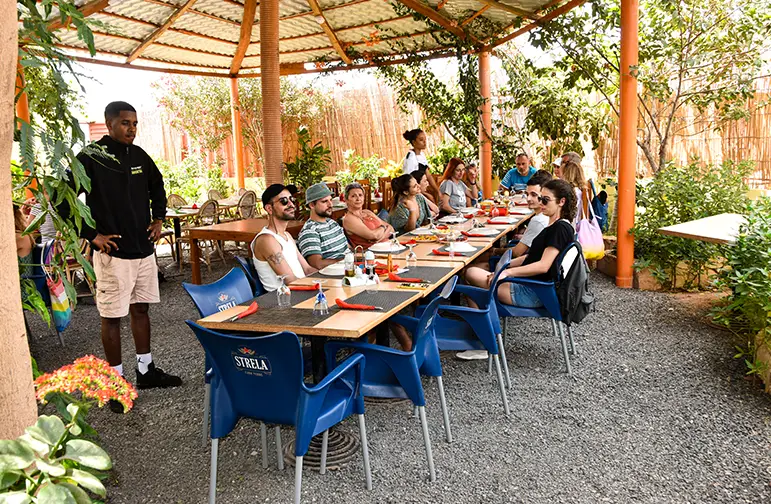lunch during history and culture boa vista tour